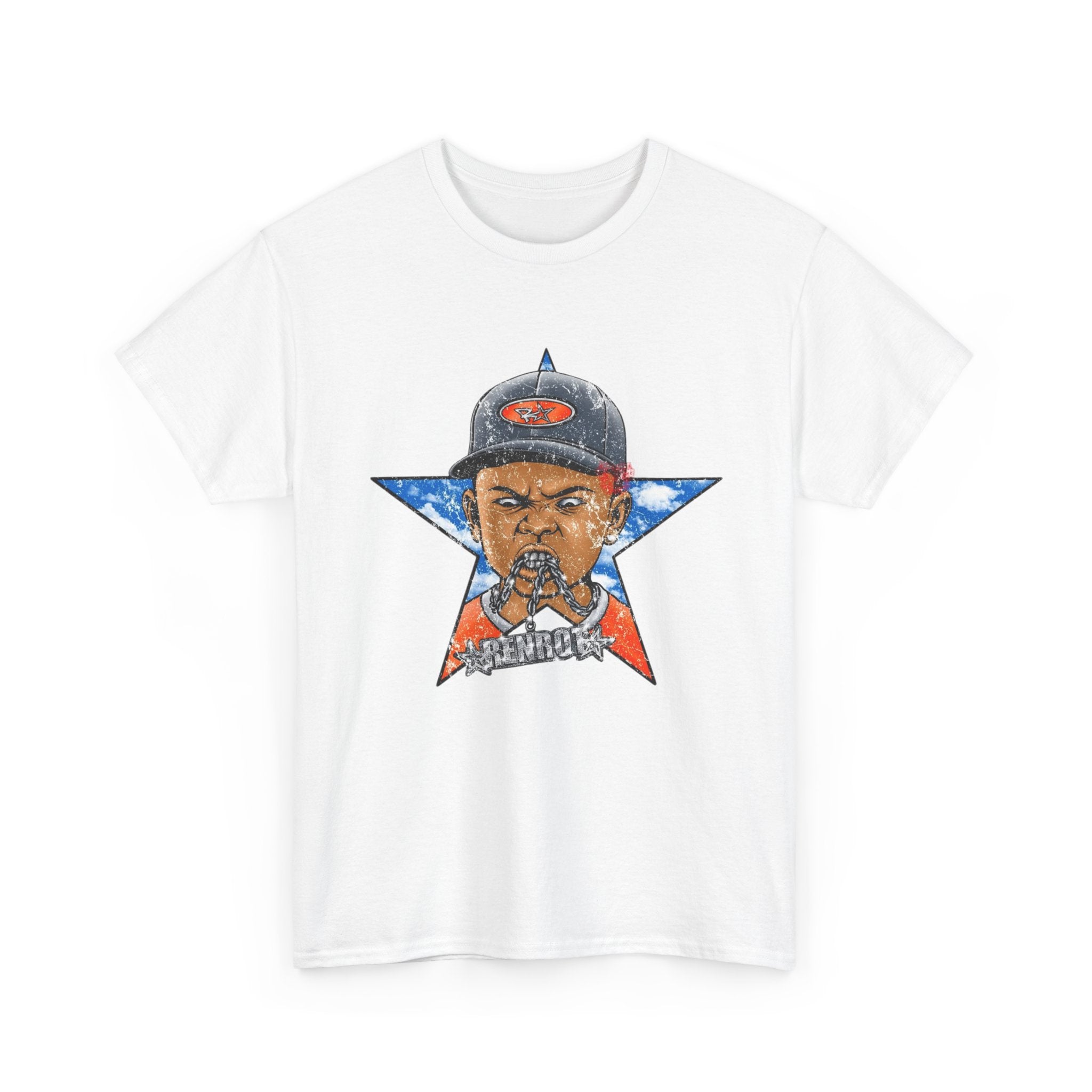 Graphic Tee — Patriotic Star Hip-Hop Portrait T-Shirt