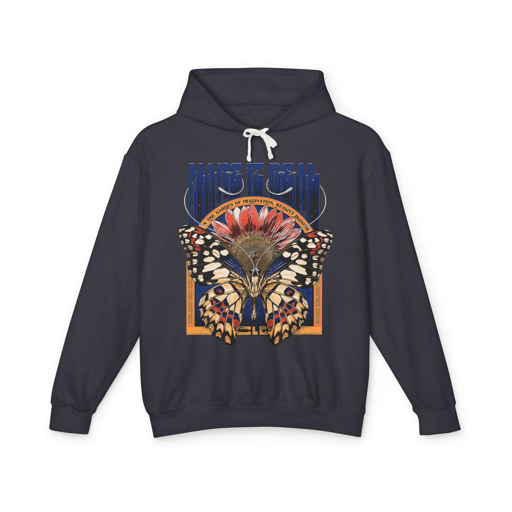 Butterfly Bloom Hoodie — 'Make It Real' Graphic Pullover