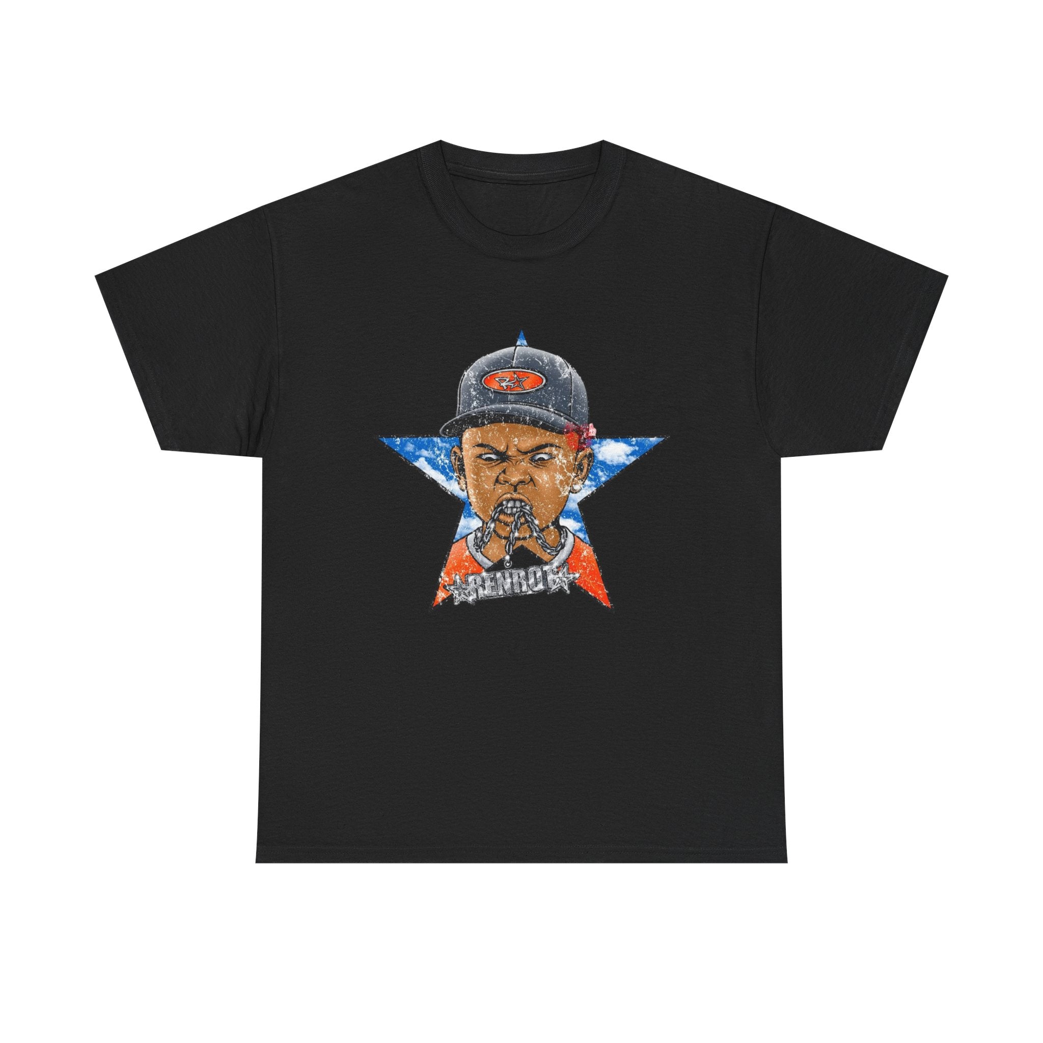 Graphic Tee — Patriotic Star Hip-Hop Portrait T-Shirt